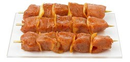 Brochette porc (2 pièces/paquet)- 17 €/kg  (~1 kg)