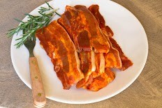 Lard mariné (+/- 300gr) (2 tranches/paquet)-13.8€/kg  (~2 kg)