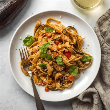 202. Tagliatelle alla Norma (2x300g de pâtes + Sauce) PACKS Pâtes FRAÎCHES + Sauce (4 pers.)  (* 600gr)