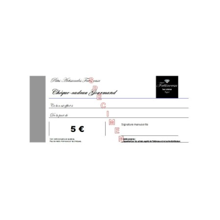 901- Chèque Cadeau (5-10-20-30 ou 50€)  (pc)